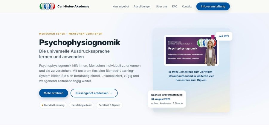 Startseite von carl-huter-akademie.ch